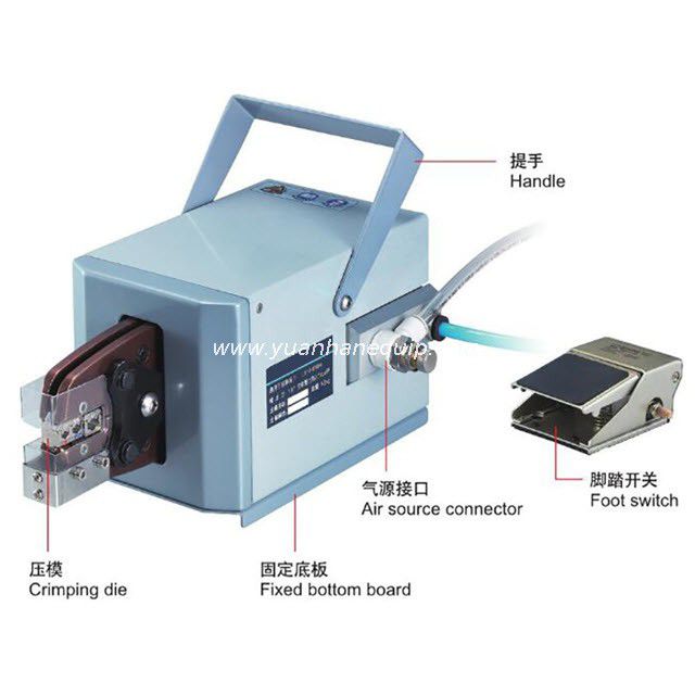 Pneumatic Pins Connectors Crimping Machine