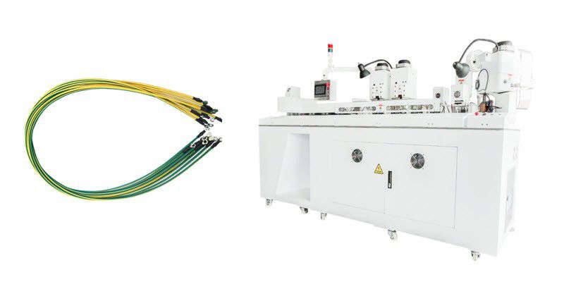 Shrinkable Tubing Inserting and Terminal Crimping Machine 