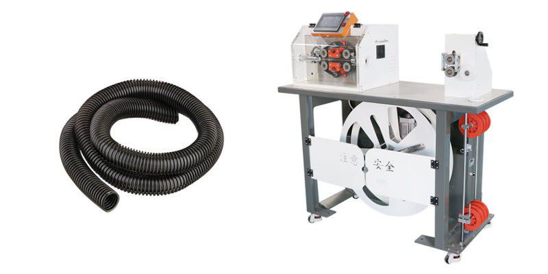 convoluted tubing cutter machine