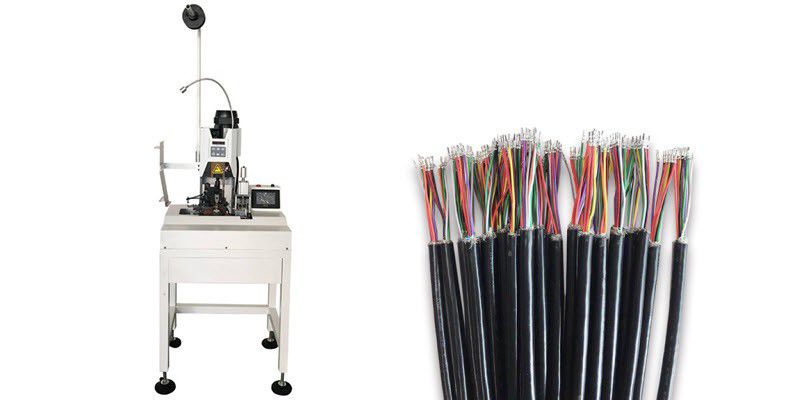 cable core wires stripping crimping machine