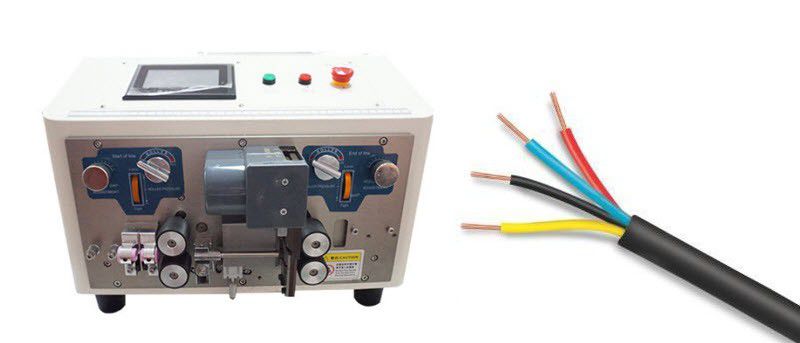 Cable Outer Jacket & Core Wires Cut and Strip Machine 