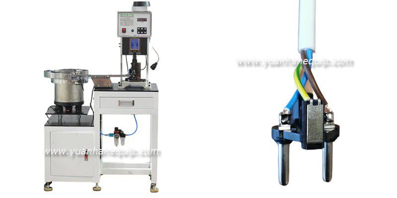 2-Pin France Power Cord Plugs Crimping Machine 