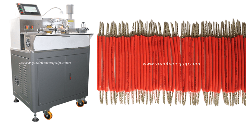 Auto Wire Cutting Stripping , Twisting and Tinning Machine