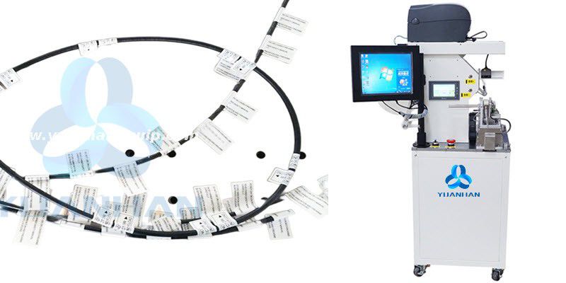 Automatic Cable Adhesive Sticker Labeling Machine For Wire Harness 