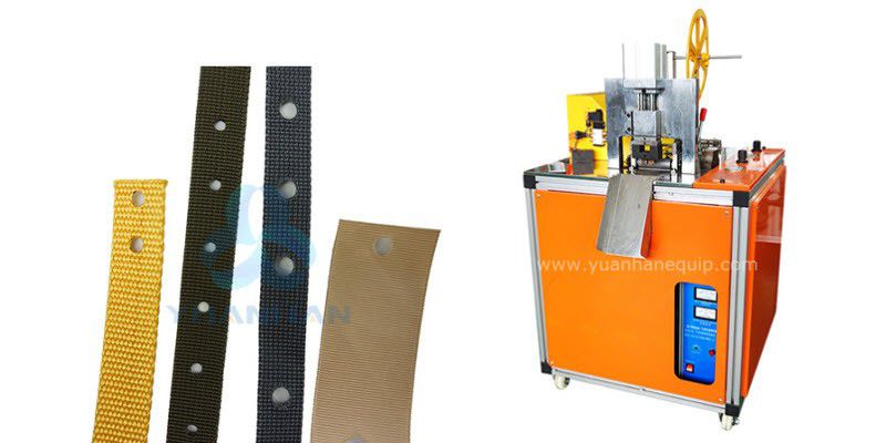 automatic hole punching webbing cutting machine