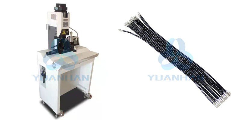 flat ribbon cable stripping separating and crimping machine