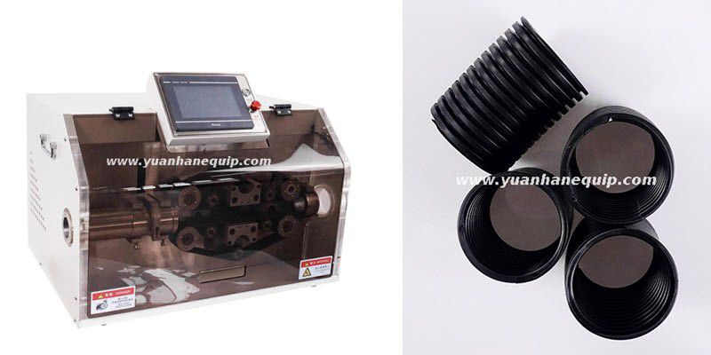 Automatic Corrugated Tube Wire Loom Conduit Cutting Machine from Kunshan Yuanhan 