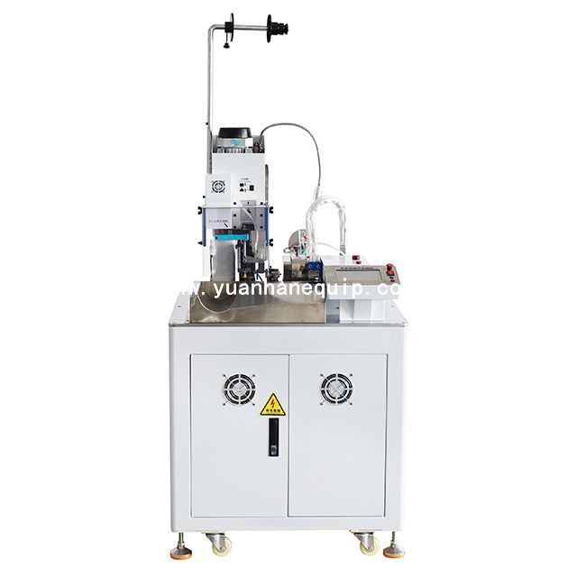 Cloth Braided Wire Hot Stripping & Single-end Crimping Machine