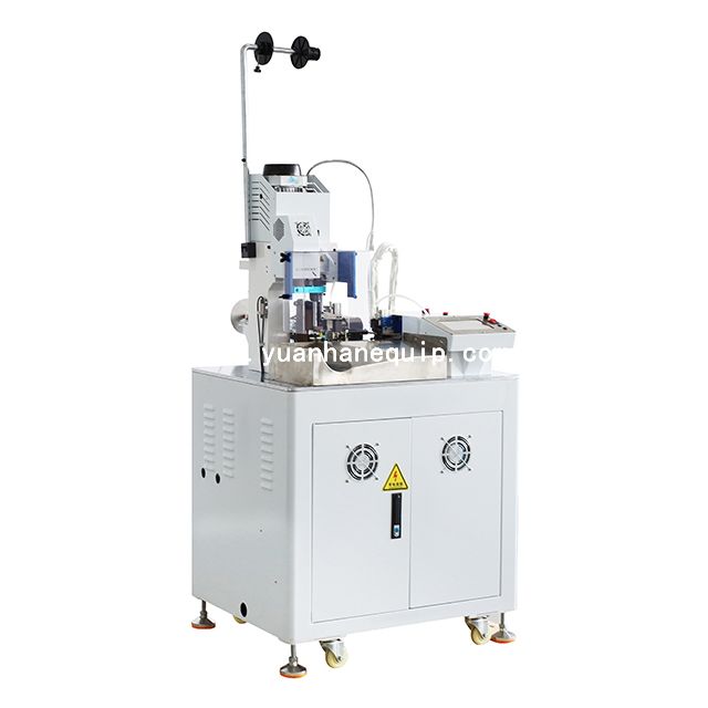 Cloth Braided Wire Hot Stripping & Single-end Crimping Machine
