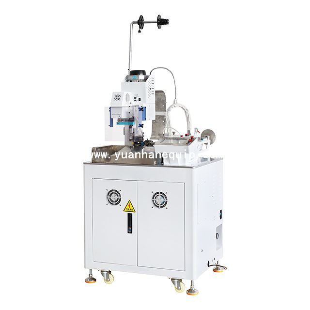 Cloth Braided Wire Hot Stripping & Single-end Crimping Machine