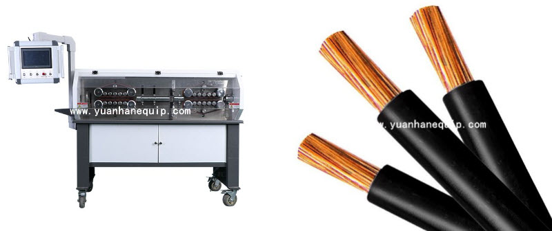 Heavy cables cutting and stripping machine