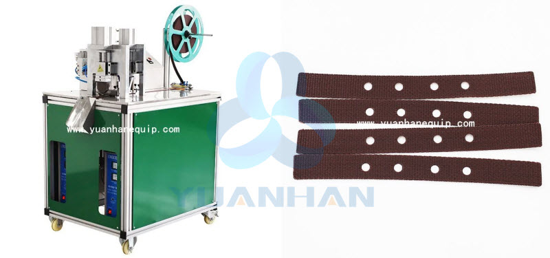 Ultrasonic webbing hole punching and cutting machine