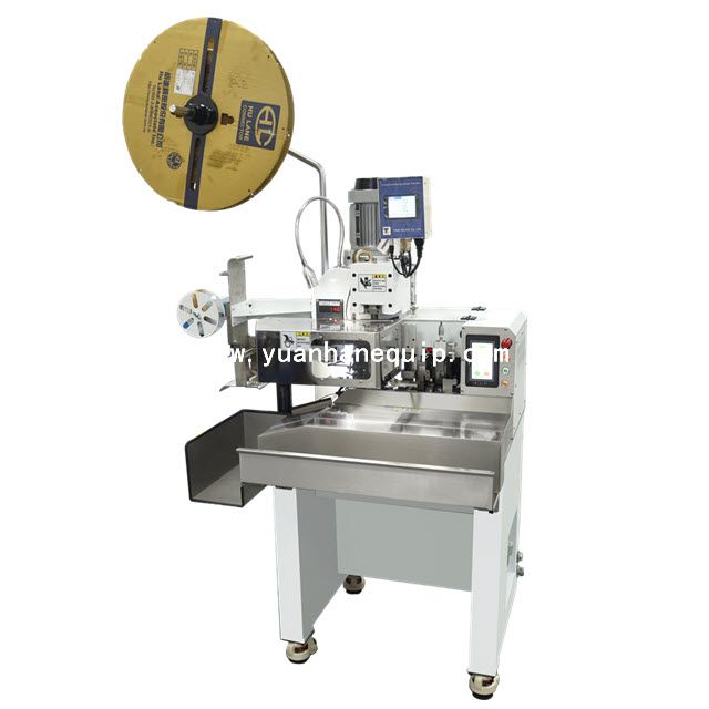 Twin Parallel Flat Cables Stripping and Crimping Machine