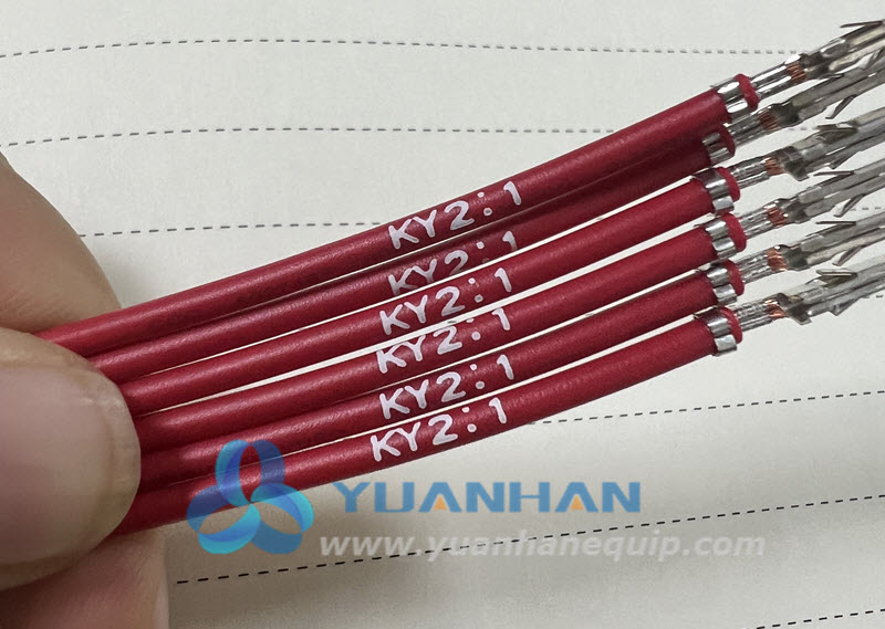 Cable both sides crimping machine with ribbon thermal transfer printing marking function