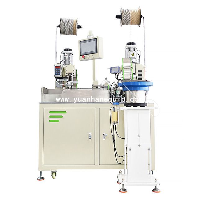 Cable Two Ends Crimping and One End Plastic Sleeves Assembly Machine