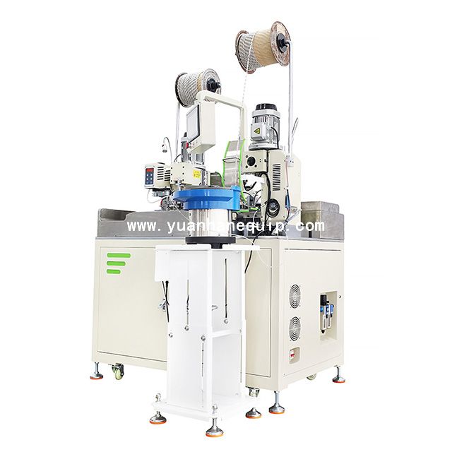 Cable Two Ends Crimping and One End Plastic Sleeves Assembly Machine