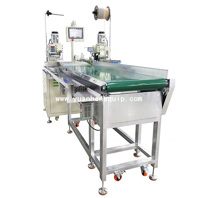 Cable Two Ends Crimping and One End Plastic Sleeves Assembly Machine