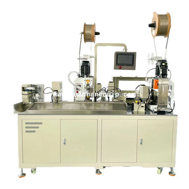 Cable Twos Ends Crimping and Shrink Tubing Inserting Machine