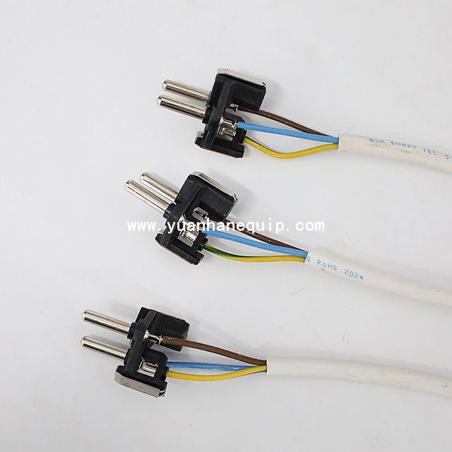 Automatic French Power Cord Plug Inserts Crimping Machine
