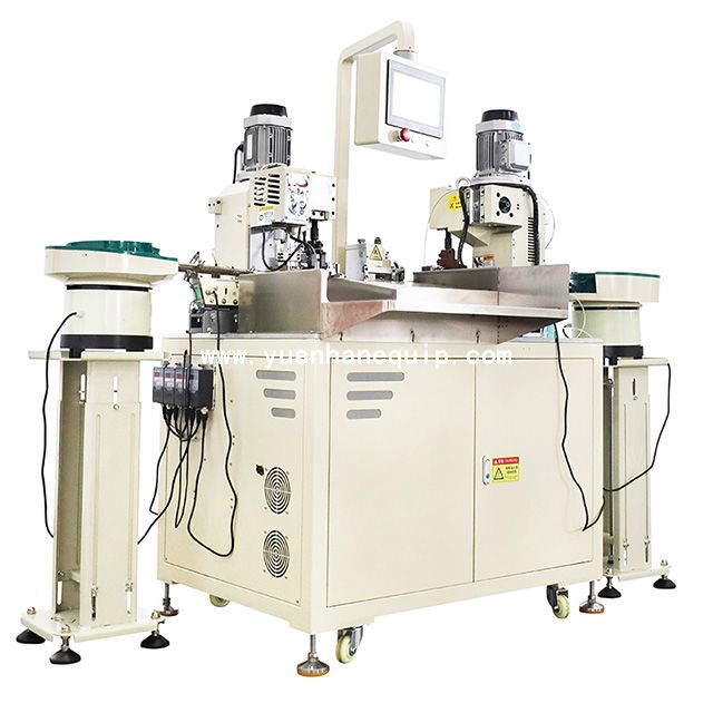 Fully Automatic Vibration Plate Feeding Two Sides Crimping Machine