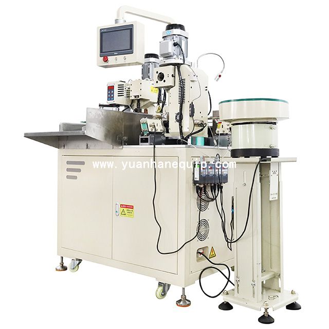 Fully Automatic Vibration Plate Feeding Two Sides Crimping Machine