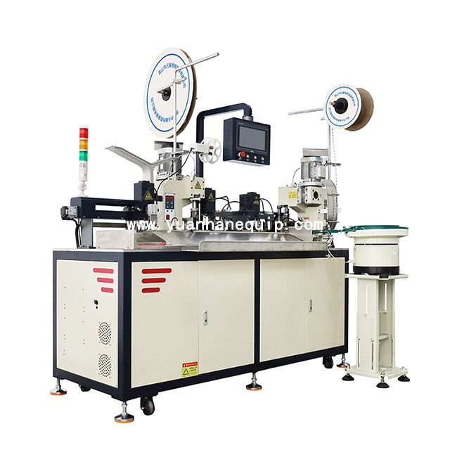 Fully Automatic Double-Head Terminal Crimping Single-Head Soft Sleeve Inserting Machine