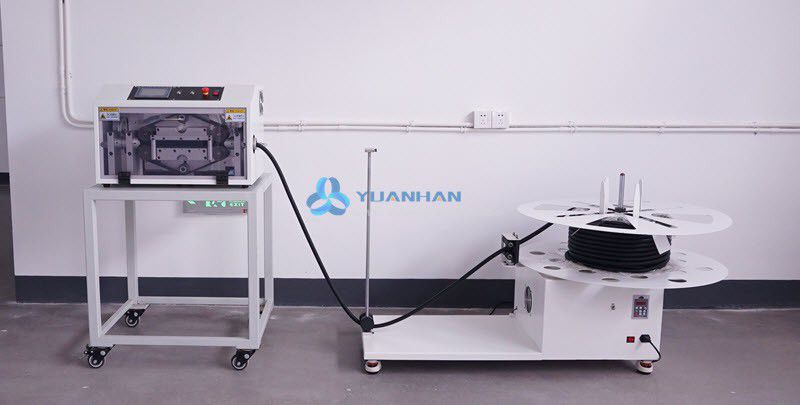 Automatic convoluted tube cutting machine + flex tube feeder