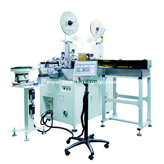 Cable Single End Housing Inserting and Two-ends Connectors Crimping Machine